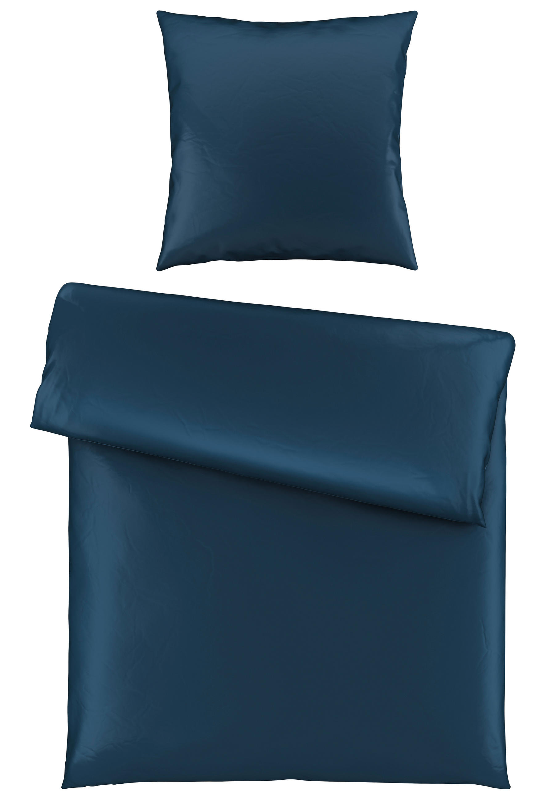 BETTWÄSCHE 135/200 cm Satin  - Dunkelblau, MODERN, Textil (135/200cm) - Novel