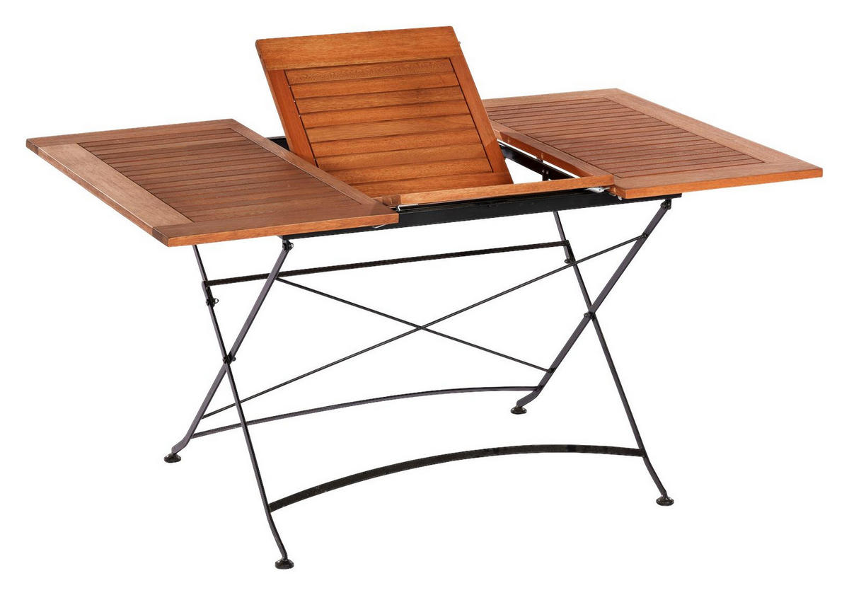 VRTNA GARNITURA Schlossgarten  jeklo  naravne barve, črna  naravne barve, črna    - črna/naravne barve, Romantika, kovina/les - Ambia Garden