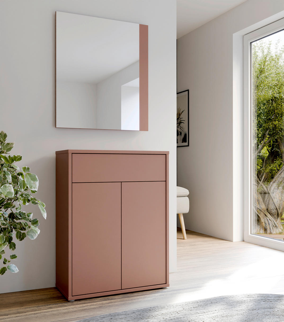 GARDEROBE  in 74,5/200/34,9 cm  - Terracotta, MODERN, Holzwerkstoff (74,5/200/34,9cm) - Carryhome