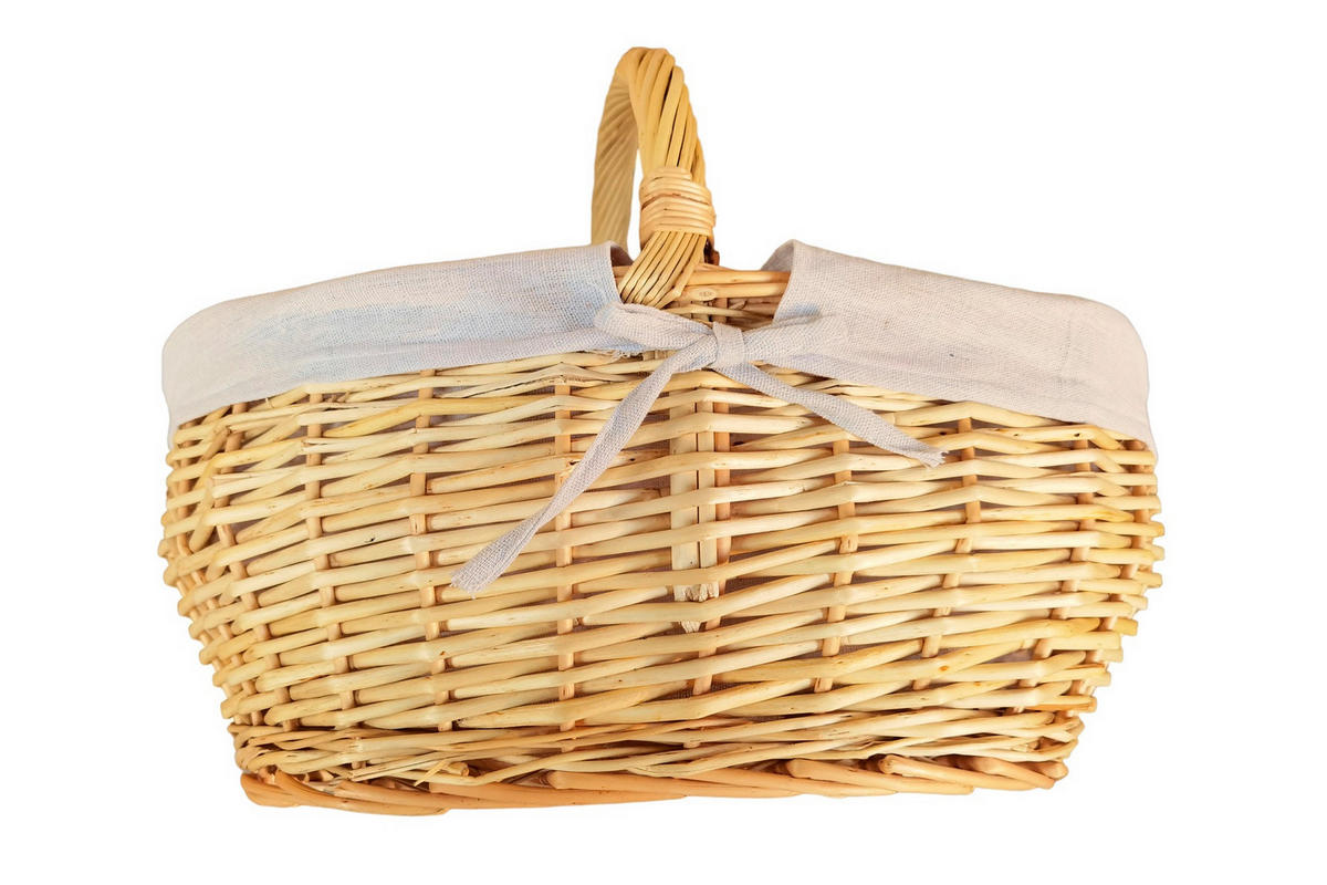 EINKAUFSKORB  - Taupe/Beige, Natur, Holz/Textil (46/34/20(32)cm)