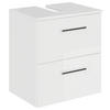 WASCHBECKENUNTERSCHRANK 45/49,8/33,3 cm  - Chromfarben/Weiß Hochglanz, KONVENTIONELL, Holzwerkstoff/Metall (45/49,8/33,3cm) - Sadena