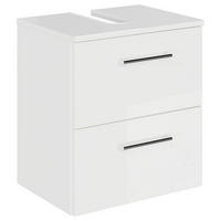 WASCHBECKENUNTERSCHRANK 45/49,8/33,3 cm  - Chromfarben/Weiß Hochglanz, KONVENTIONELL, Holzwerkstoff/Metall (45/49,8/33,3cm) - Sadena