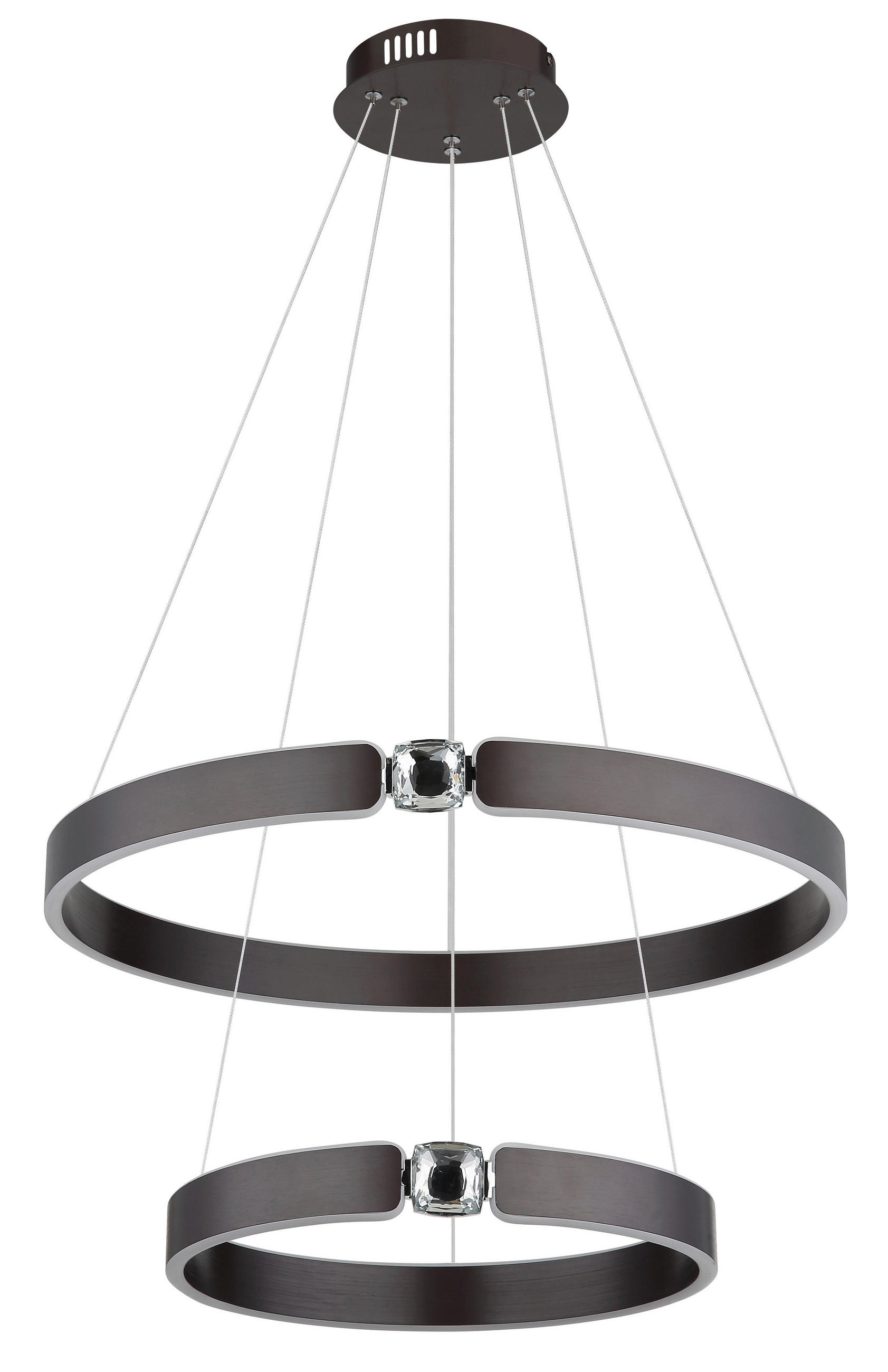 LED-HÄNGELEUCHTE HENDRICKS 60/125 cm   - Klar/Opal, Design, Glas/Kunststoff (60/125cm) - Globo