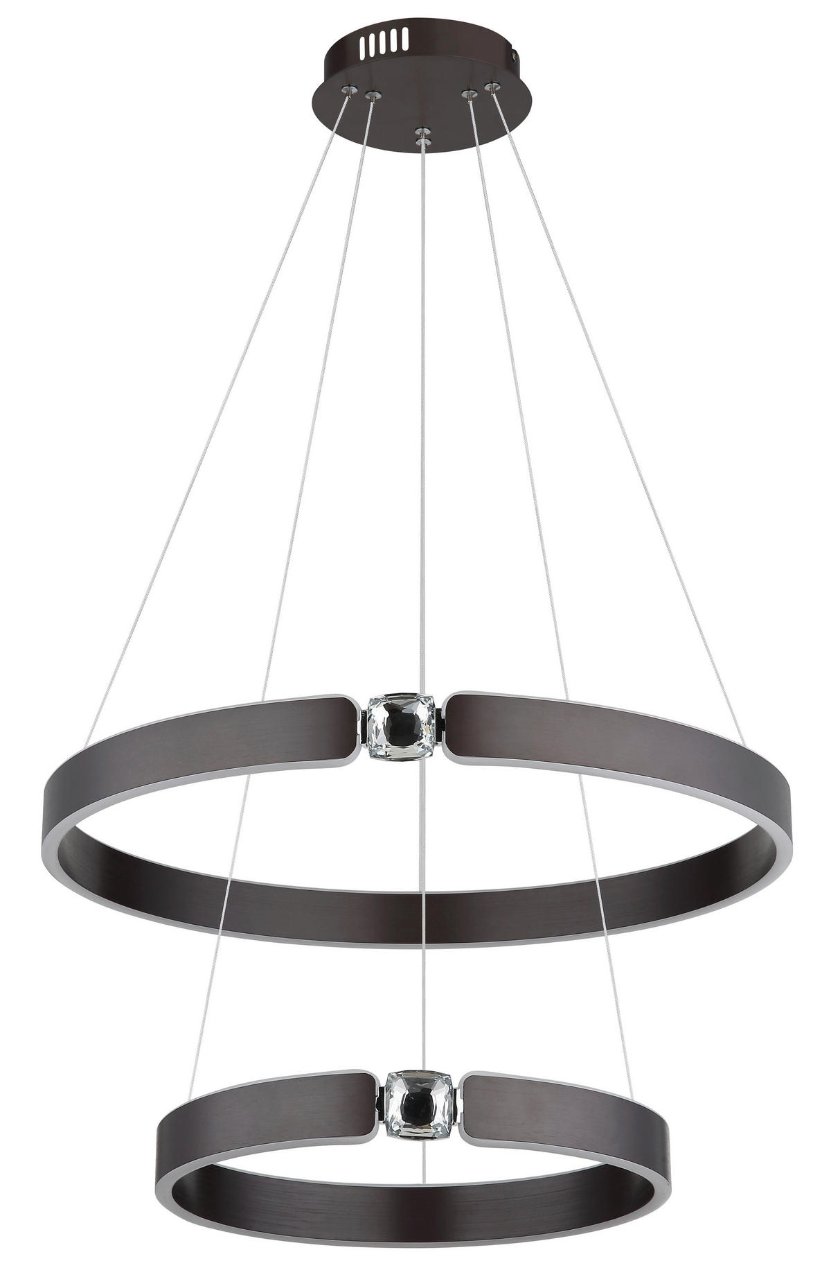LED-HÄNGELEUCHTE HENDRICKS 60/125 cm   - Klar/Opal, Design, Glas/Kunststoff (60/125cm) - Globo