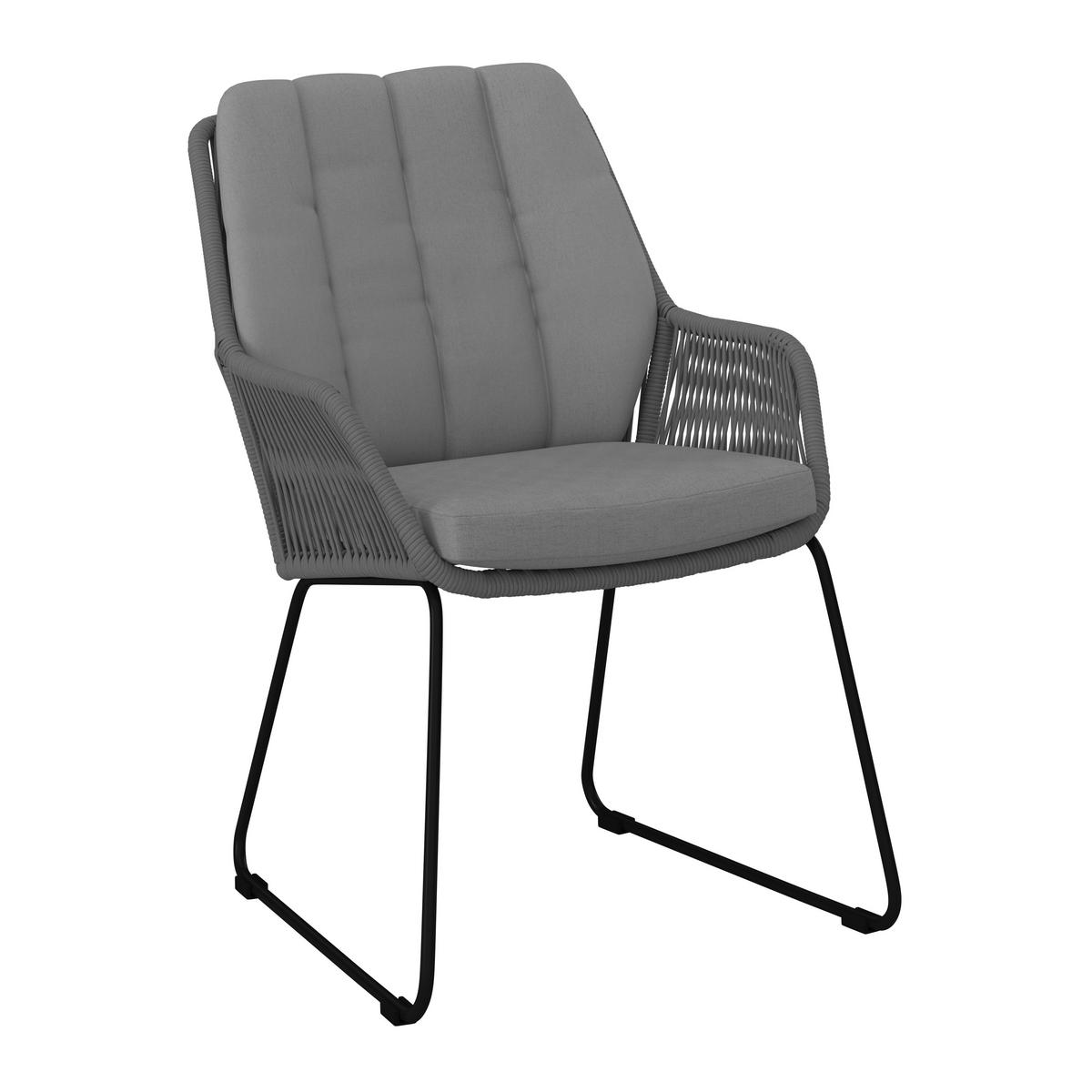 GARTENSESSEL - Schwarz/Weiß, MODERN, Kunststoff/Textil (59/87/68cm) - Ambia Garden