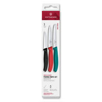 GEMÜSEMESSER  - Hellrot/Schwarz, Basics, Kunststoff (25,0/5,0/2,0cm) - Victorinox