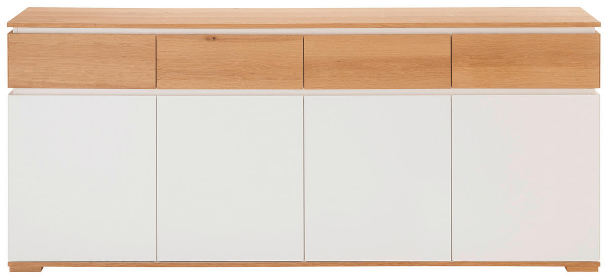SIDEBOARD 190/80/40 cm  - Eichefarben/Weiß, KONVENTIONELL, Holz/Holzwerkstoff (190/80/40cm) - Novel