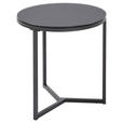 BEISTELLTISCH quadratisch Schwarz  - Schwarz, Design, Glas/Metall (55/55/54cm) - Carryhome