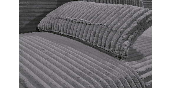 SCHLAFSOFA Cord Anthrazit Rückenkissen, Armlehnenkissen, Bettkasten, Schlaffunktion, Rücken echt, Liegefläche im Originalstoff  - Anthrazit/Schwarz, KONVENTIONELL, Kunststoff/Textil (211/96/105cm) - Carryhome