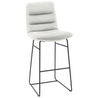 BARHOCKER - Schwarz/Weiß, Design, Textil/Metall (52/122/66cm) - Dieter Knoll