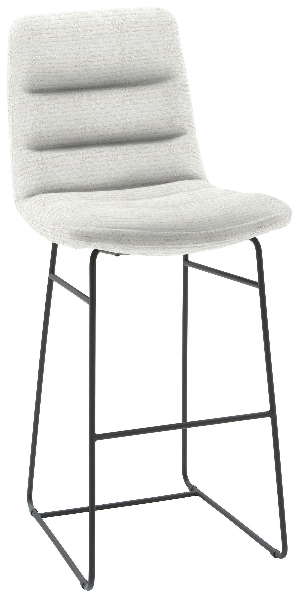 BARHOCKER - Schwarz/Weiß, Design, Textil/Metall (52/122/66cm) - Dieter Knoll