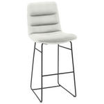 BARHOCKER in Textil Weiß  - Schwarz/Weiß, Design, Textil/Metall (52/122/66cm) - Dieter Knoll
