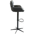 BARHOCKER in Metall, Leder Schwarz  - Schwarz, Design, Leder/Metall (54/105/53cm) - Dieter Knoll