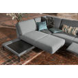 ECKSOFA in Flachgewebe, Struktur Hellgrau  - Anthrazit/Hellgrau, Design, Textil/Metall (230/254cm) - Ambiente