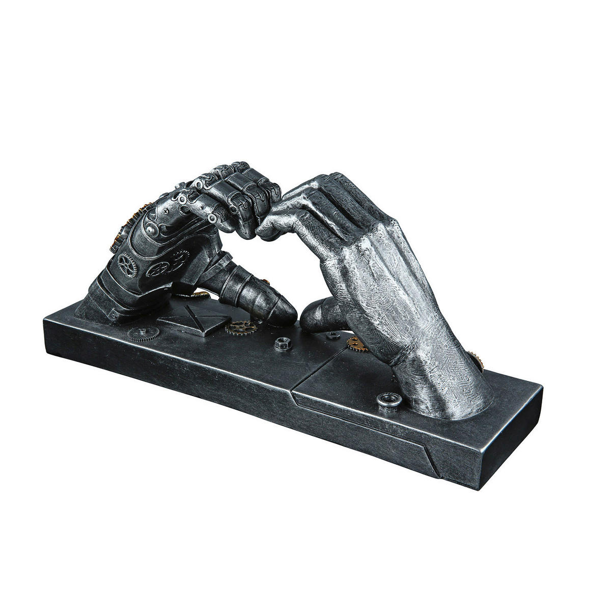 SKULPTUR - Silberfarben, Basics, Kunststoff (35/16/9,5cm)