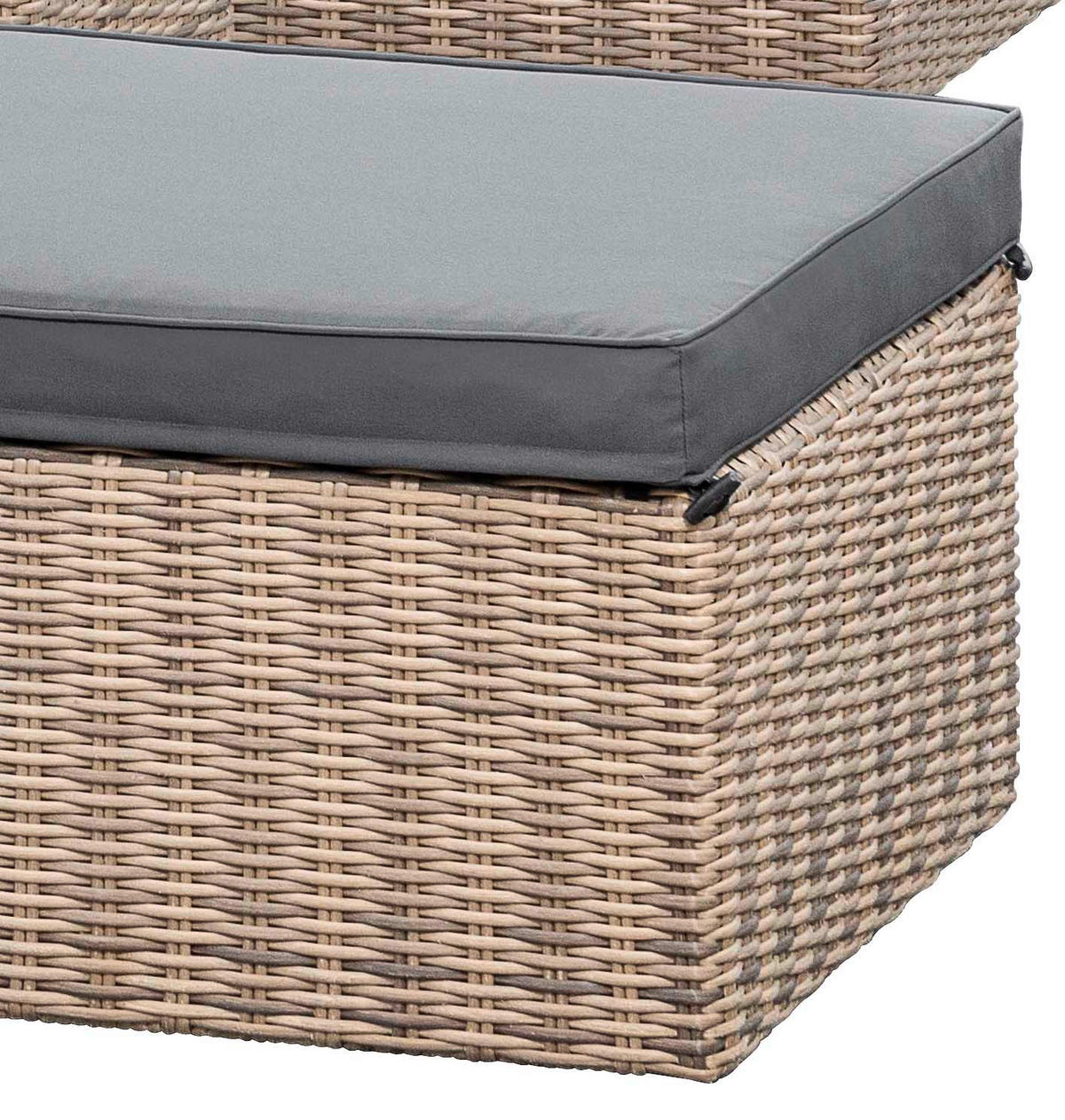 LOUNGEGARNITUR 12-teilig   88/65/68 cm Aluminium  - Dunkelgrau/Grau, KONVENTIONELL, Glas/Kunststoff (88/65/68cm) - Gardenson