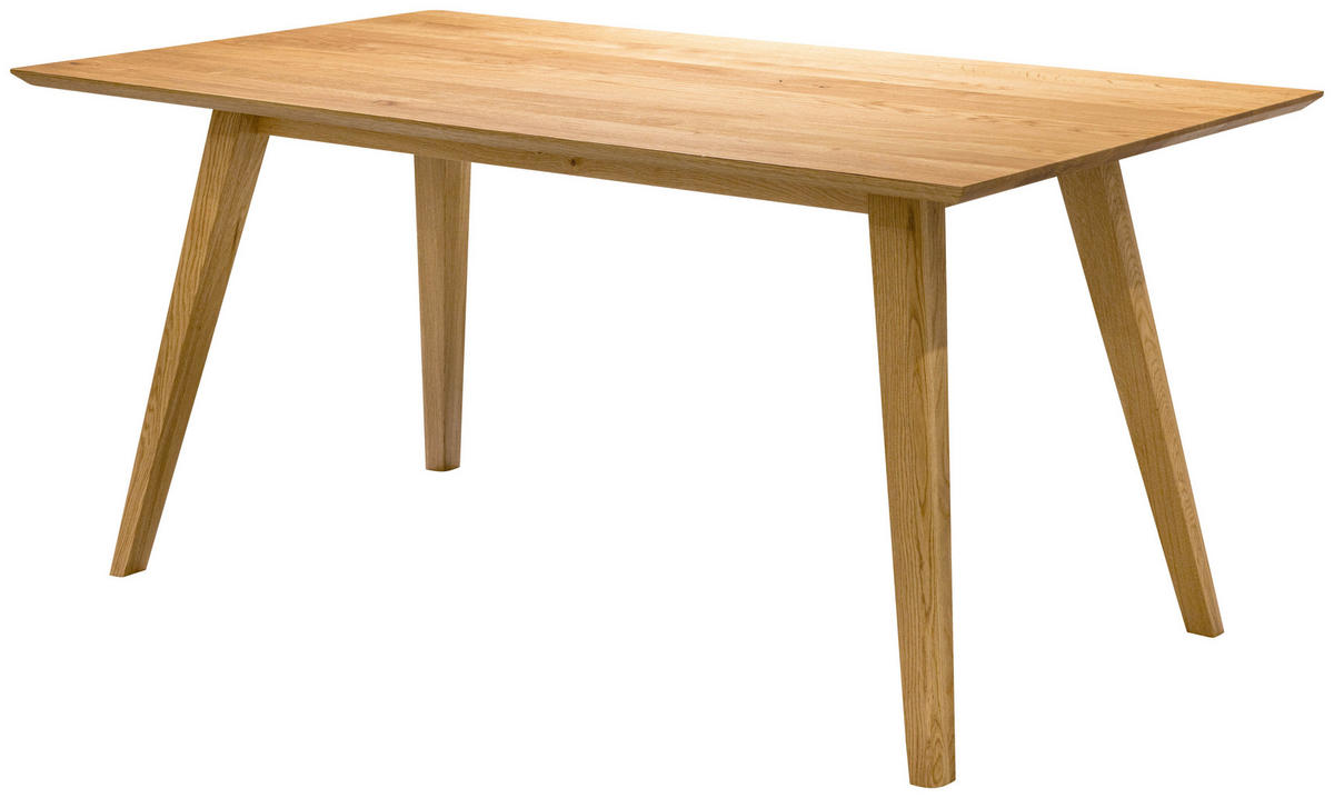 ESSTISCH 160/90/76 cm Echtholz  Holz Eichefarben, Eiche Bianco  - Eiche Bianco/Eichefarben, Design, Holz (160/90/76cm) - Valdera