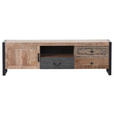 LOWBOARD in 165/50/43 cm - Schwarz/Braun, Design, Holz/Holzwerkstoff (165/50/43cm) - Landscape