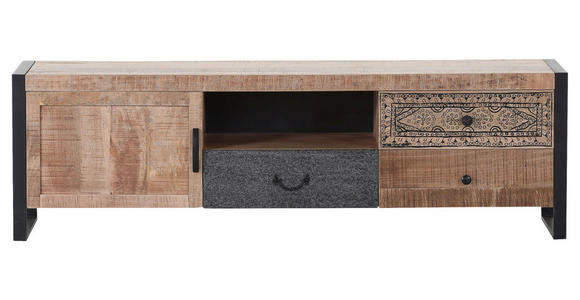 LOWBOARD in 165/50/43 cm - Schwarz/Braun, Design, Holz/Holzwerkstoff (165/50/43cm) - Landscape