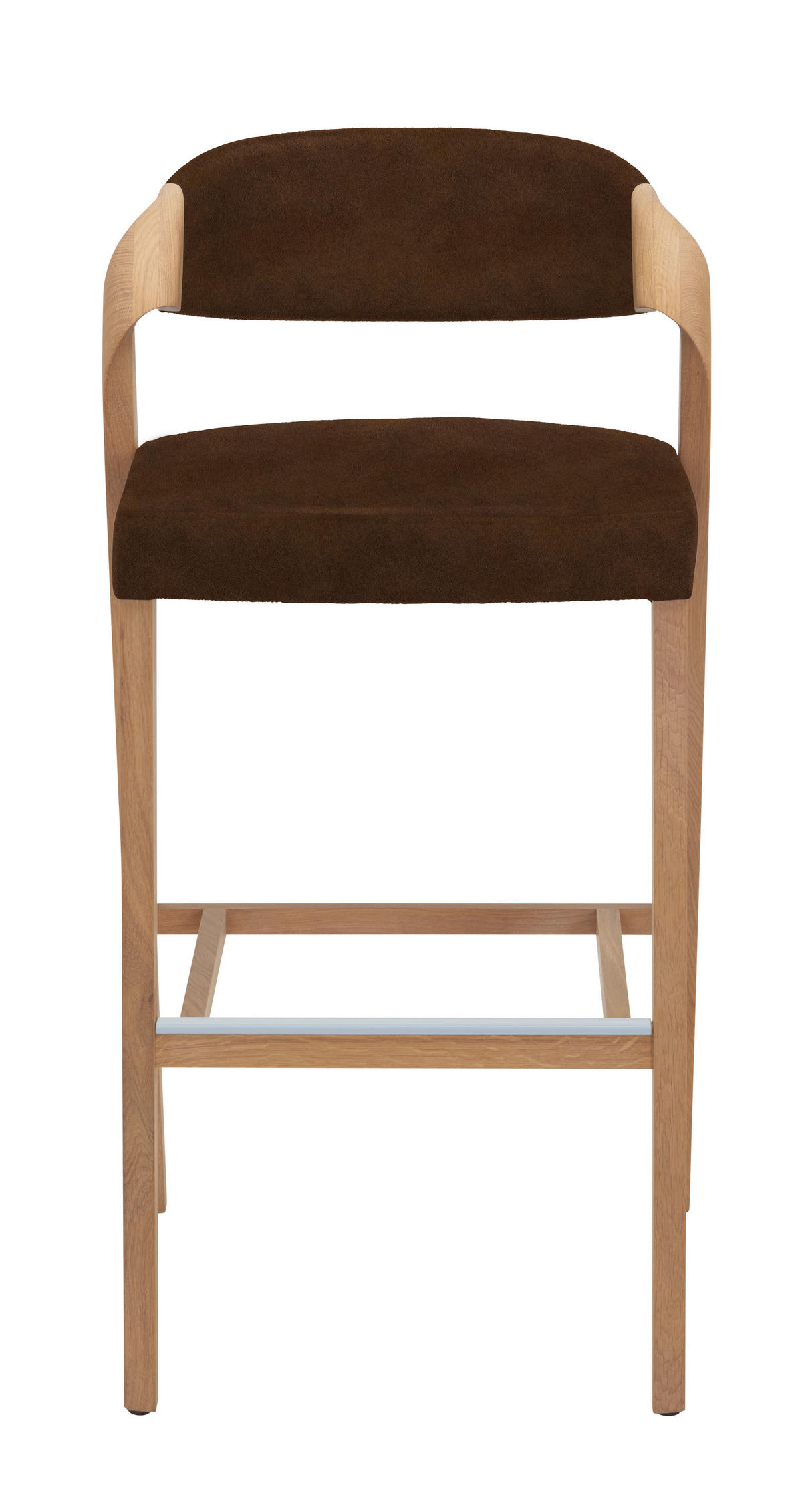 BARHOCKER in Bronzefarben, Wildeiche  - Wildeiche/Eichefarben, Design, Holz/Textil (52/103/51,5cm) - Voglauer