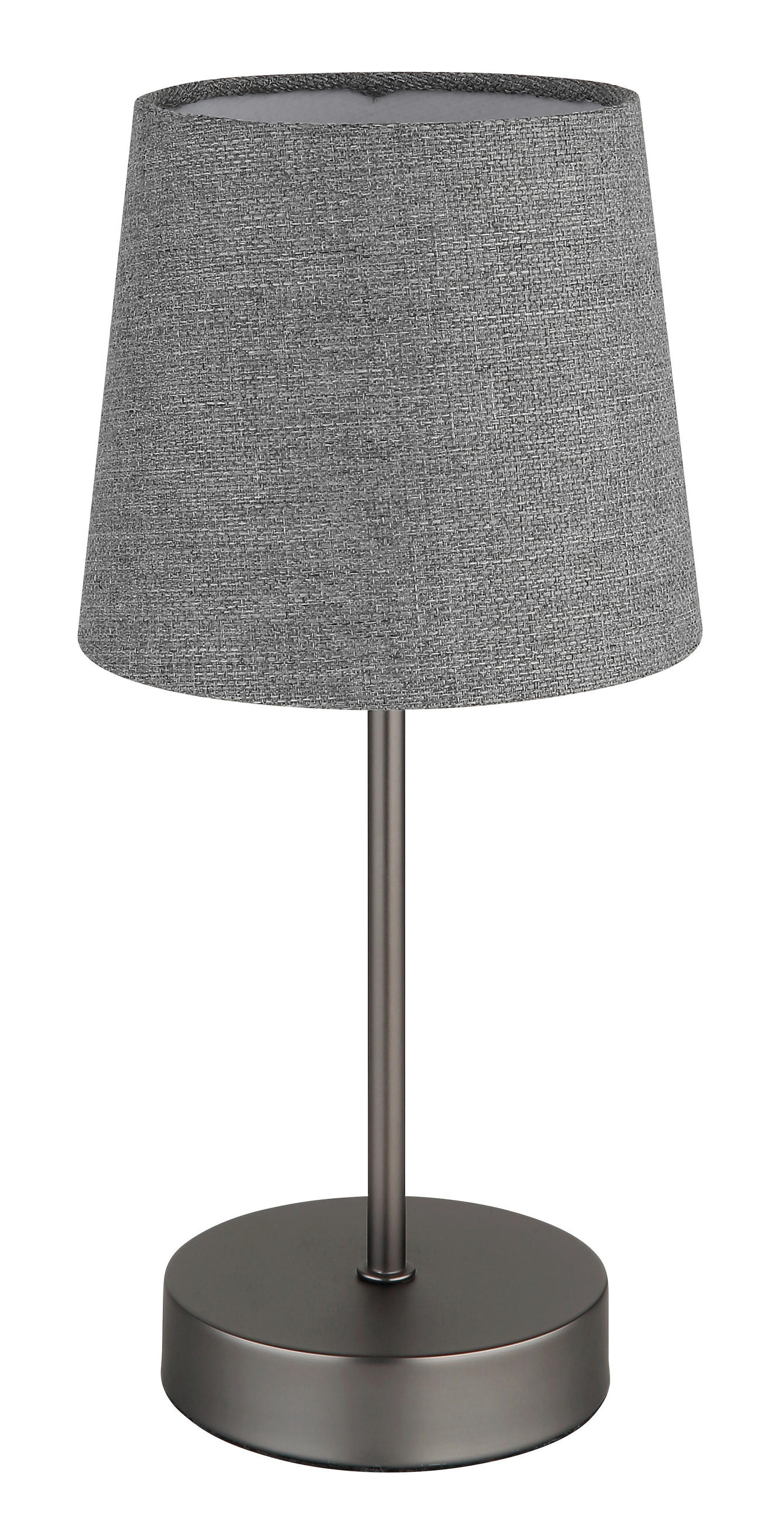TISCHLEUCHTE Joris 15/32 cm  - Schwarzchrom/Schwarz, Design, Kunststoff/Textil (15/32cm) - Globo