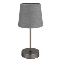 TISCHLEUCHTE Joris 15/32 cm  - Schwarzchrom/Schwarz, Design, Kunststoff/Textil (15/32cm) - Globo