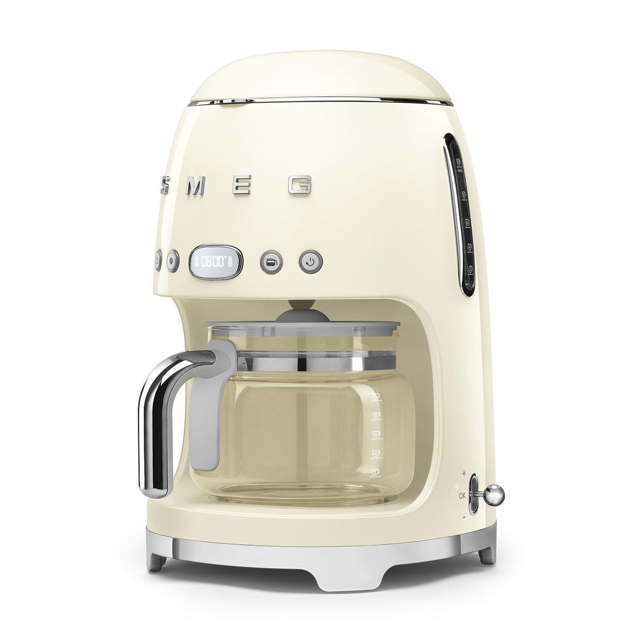 FILTERKAFFEEMASCHINE  - Creme, Basics, Glas/Metall (24,5/36,1/25,6cm) - SMEG