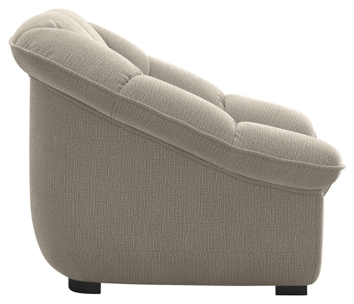 SESSEL in Chenille Graubraun  - Graubraun/Schwarz, KONVENTIONELL, Kunststoff/Textil (110/88/104cm) - Welnova