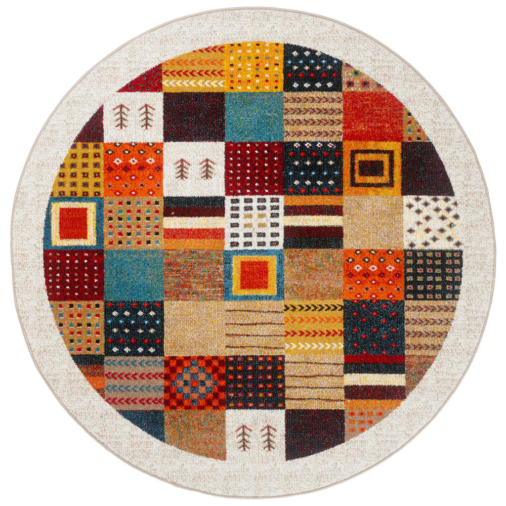 Thumbnail - Novel Webteppich Cassandra, Mehrfarbig, Textil, Vintage, rund, Textiles Vertrauen - Oeko-Tex®, in verschiedenen Größen e...