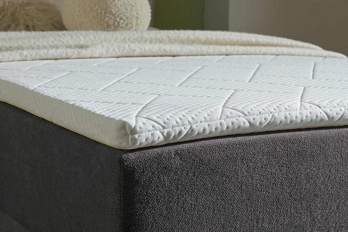 BOXBETT 120/200 cm  in Graphitfarben  - Chromfarben/Graphitfarben, Trend, Kunststoff/Textil (120/200cm) - Boxxx