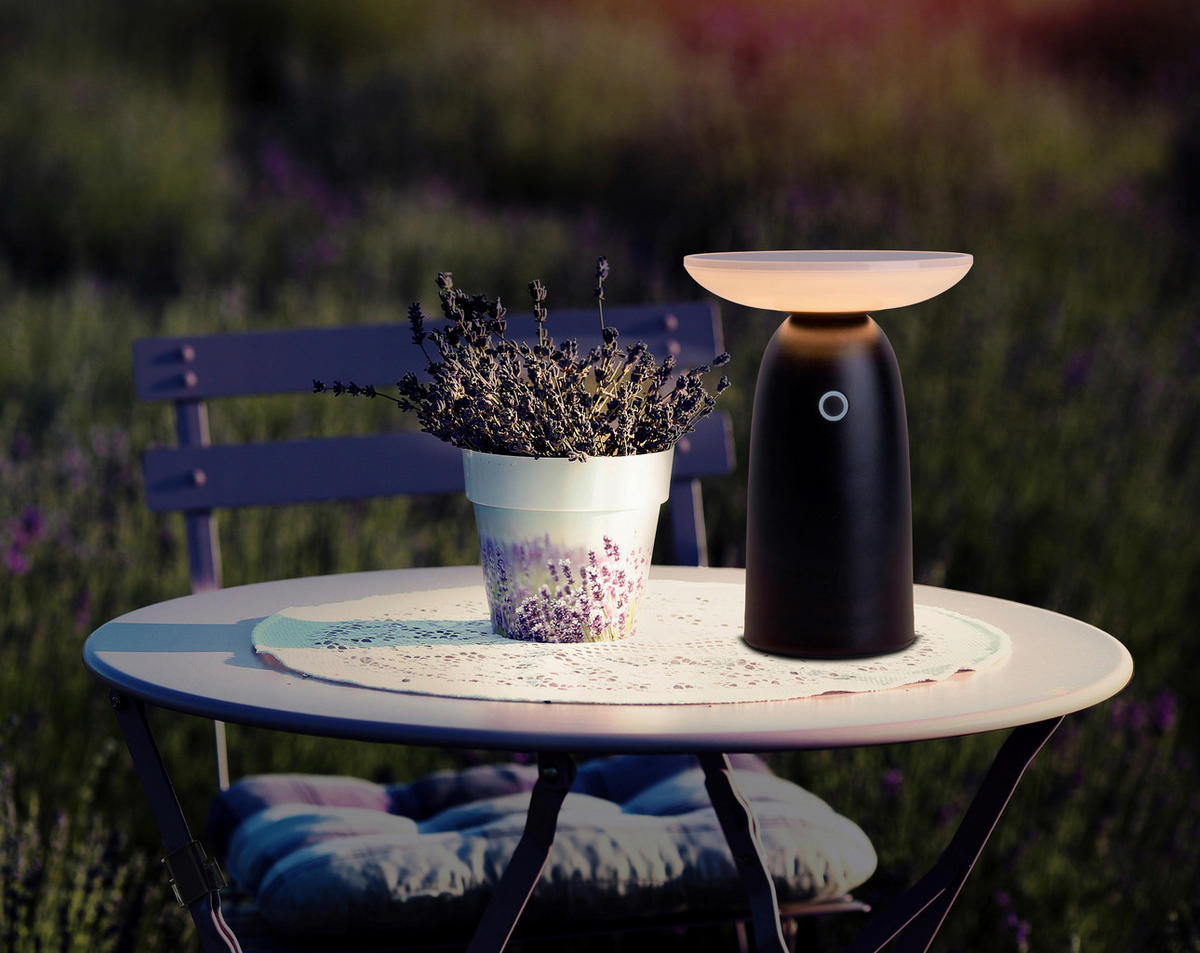 SOLARLEUCHTE 16/22,5 cm   - Schwarz, Design, Kunststoff/Metall (16/22,5cm) - Näve