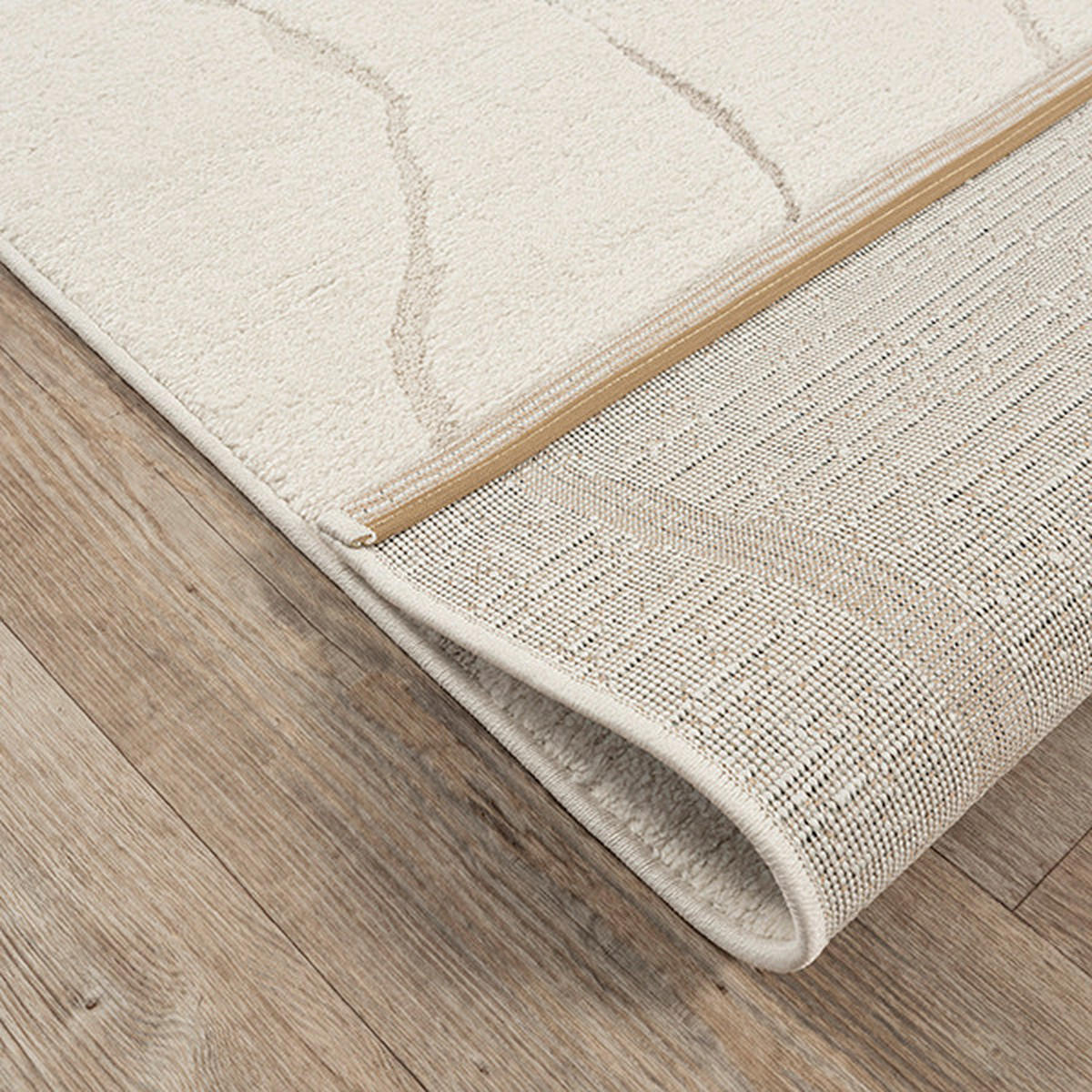 LÄUFER 80/300 cm Elio Creme, Hellbraun, Salbeigrün  - Hellbraun/Salbeigrün, Basics, Textil (80/300cm)