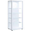 VITRINE in Weiss  - Weiss/Schwarz, Modern, Glas/Holzwerkstoff (51,8/114,5/34,8cm) - MID.YOU