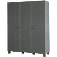 GARDEROBENSCHRANK Dennis  in 158/202/55 cm  - Dunkelgrau, Design, Holz (158/202/55cm) - Livetastic