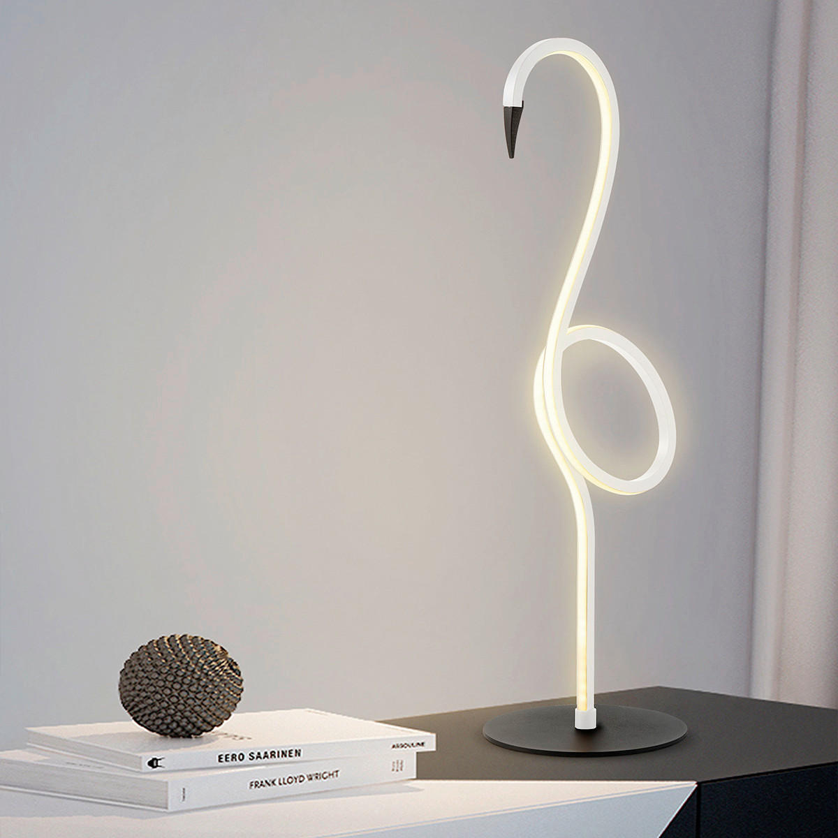 LED-TISCHLEUCHTE - Weiss, Trend, Kunststoff/Metall (15/50cm) - Elstead Lighting