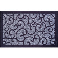 FUßMATTE 90/150 cm Grillo  - Blaugrau/Schwarz, LIFESTYLE, Kunststoff/Textil (90/150cm) - Grund