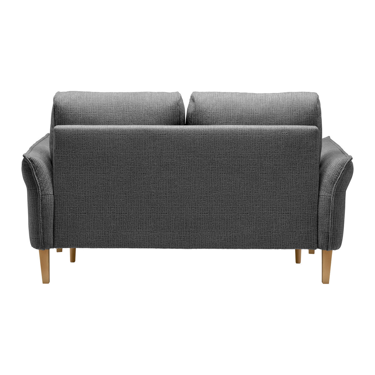 2-SITZER-SOFA in Webstoff Anthrazit  - Eichefarben/Anthrazit, Modern, Holz/Textil (150/85/92cm) - MID.YOU