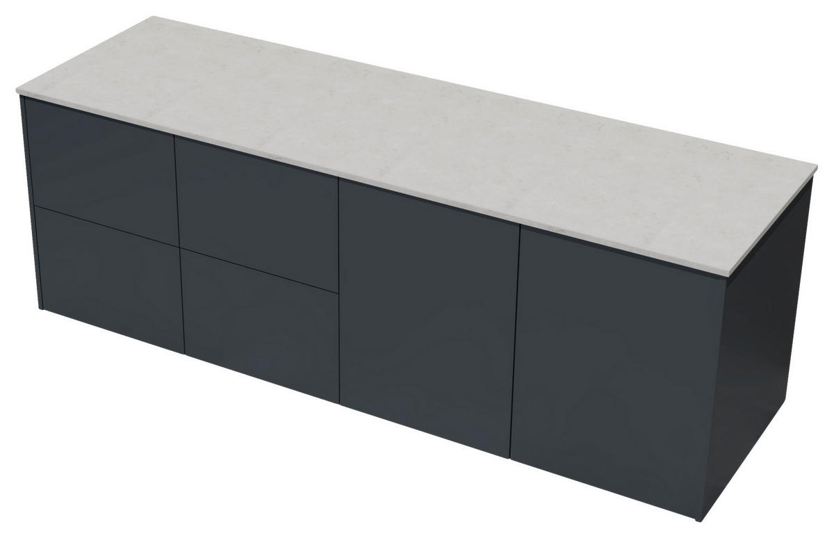 OUTDOORKÜCHE  - Sandfarben/Anthrazit, Basics, Glas/Keramik (262/92,5-98,5/63,3cm) - Dieter Knoll