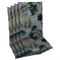 SESSELAUFLAGENSET Blätter  - Anthrazit/Grün, Basics, Textil (48/5/118cm)