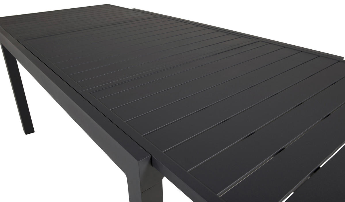 GARTENTISCH Metall Schwarz rechteckig  - Schwarz, KONVENTIONELL, Metall (160/100/75cm) - Gardenson