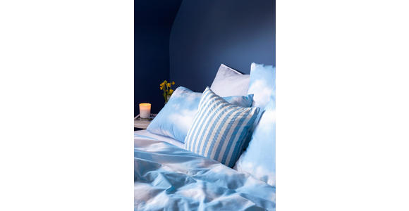ZIERKISSEN  45/45 cm   - Weiß/Hellblau, Design, Textil (45/45cm) - Esposa