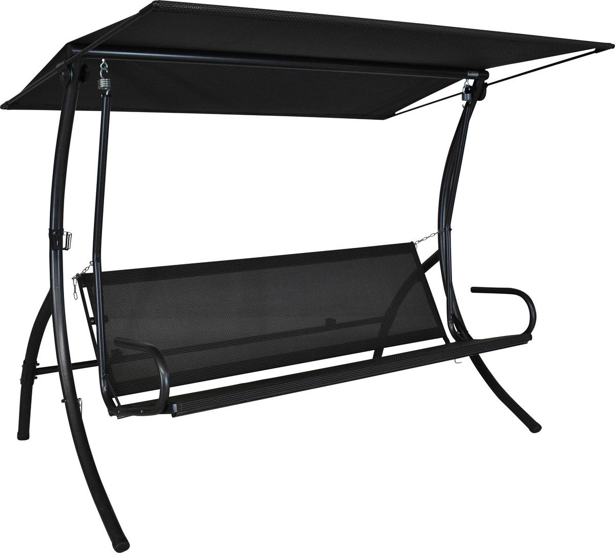 HOLLYWOODSCHAUKEL 210/160/145 cm  - Dunkelgrau/Anthrazit, Basics, Textil/Metall (210/160/145cm) - Boxxx