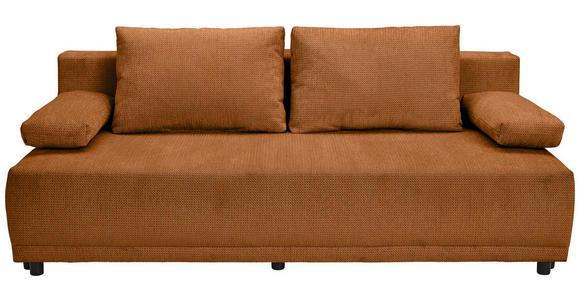 SCHLAFSOFA in Chenille Rostfarben  - Rostfarben/Schwarz, KONVENTIONELL, Kunststoff/Textil (201/72/98cm) - Carryhome