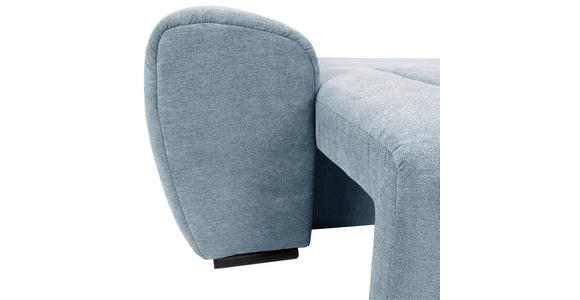 ECKSOFA Blau Flachgewebe  inkl. Zierkissen, Rückenkissen, Bettkasten, Schlaffunktion, Rücken echt, Liegefläche im Originalstoff  - Blau/Schwarz, KONVENTIONELL, Holz/Textil (275/180cm) - Carryhome