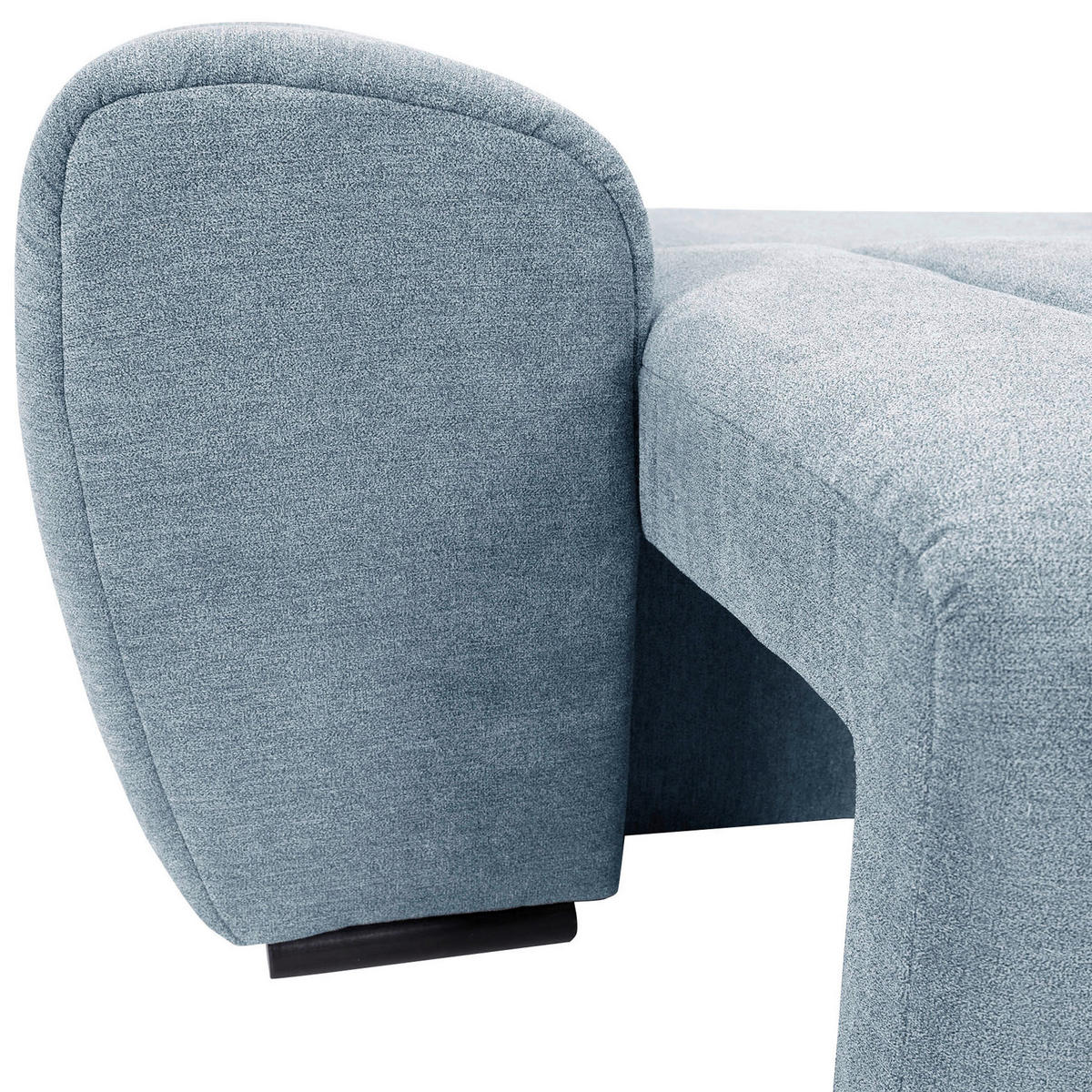ECKSOFA in Flachgewebe Blau  - Blau/Schwarz, Konventionell, Holz/Textil (275/180cm) - P & B