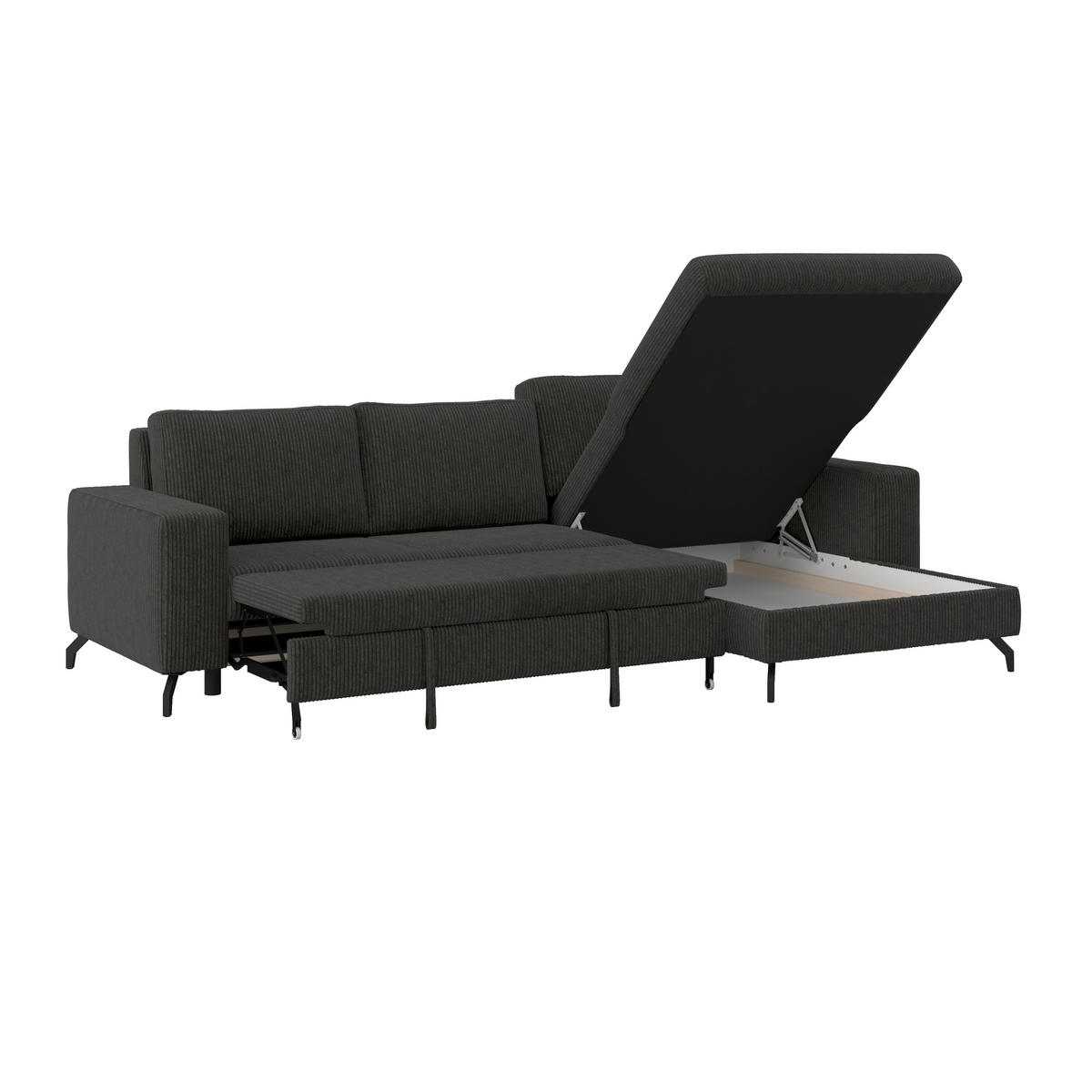 ECKSOFA Grau  - Grau, Trend, Textil (290/178cm) - P & B