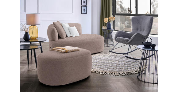 RÉCAMIERE in Chenille Hellgrau, Rotbraun  - Rotbraun/Hellgrau, MODERN, Kunststoff/Textil (166/86/105cm) - Hom`in