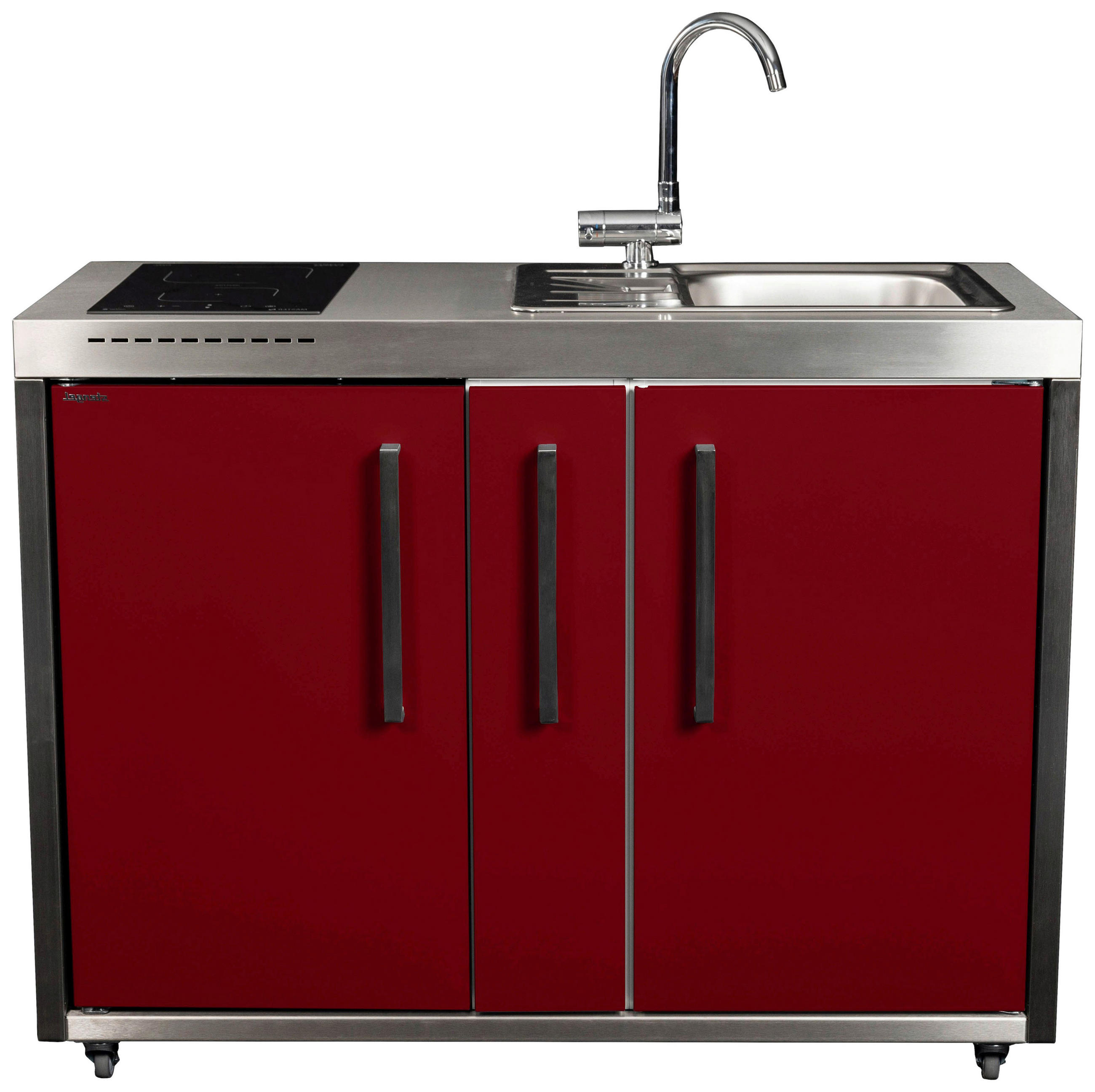 XXXLutz Outdoorküche Mobr120A-Ks Bordeaux, Edelstahl 127x98x62 cm