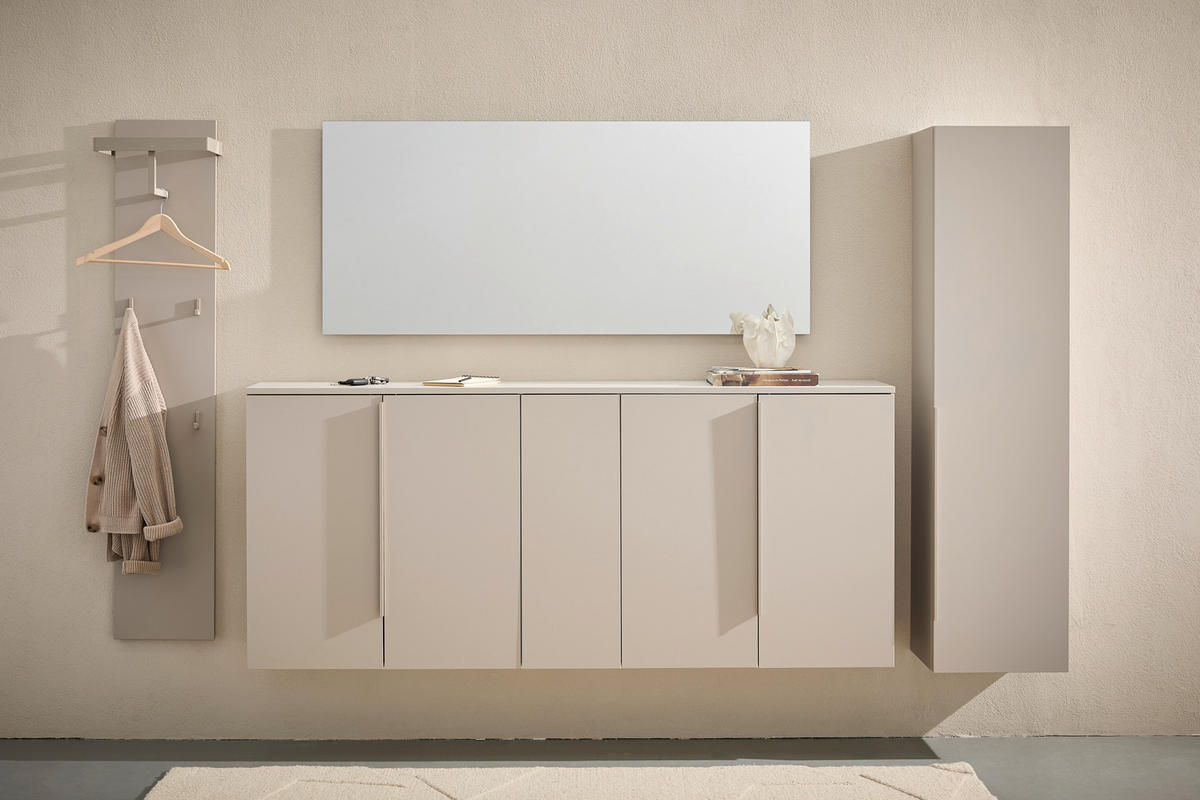 GARDEROBENSCHRANK  in 40/160/33 cm  - Taupe, Design, Holzwerkstoff/Metall (40/160/33cm) - Dieter Knoll