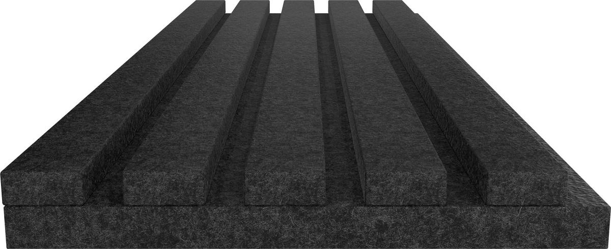 AKUSTIKPANEEL Schwarz  - Schwarz, Basics, Kunststoff (20/240/1,8cm)